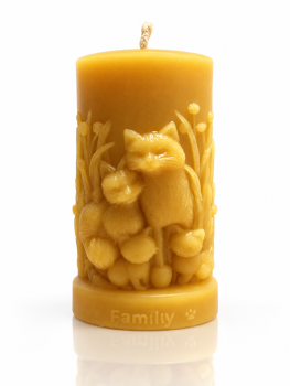 Bienenwachskerze „Katzenfamilie“
