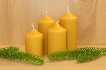 Adventskerzen aus echtem Bienenwachs