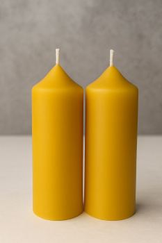 Preview: Bienenwachskerze – handgegossen, naturrein & langlebig