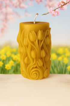 Preview: Bienenwachskerze , Tulpenkerze