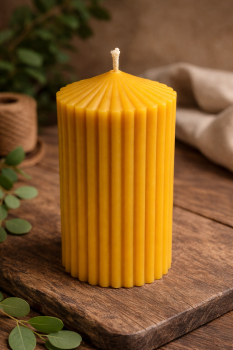 Preview: Spiralkerze – handgefertigt & naturverbunden