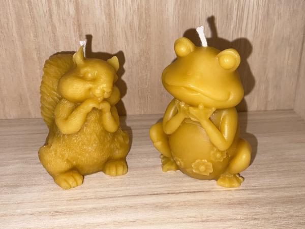 Bienenwachskerzen Frosch und Eichhörnchen