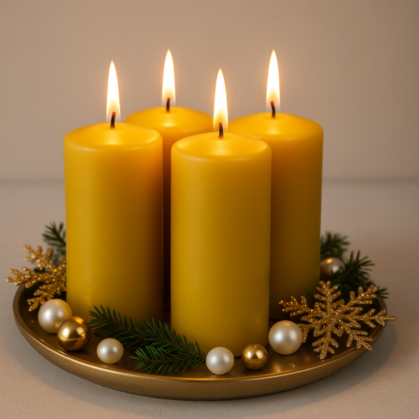 Große Bienenwachskerze – der Star unter den Stumpenkerzen