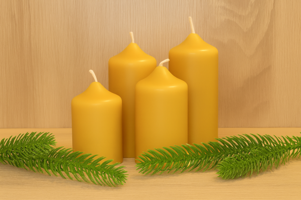 Adventskerzen aus echtem Bienenwachs