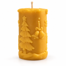 Bienenwachskerze Tannenbaum und Weihnachtsglocken